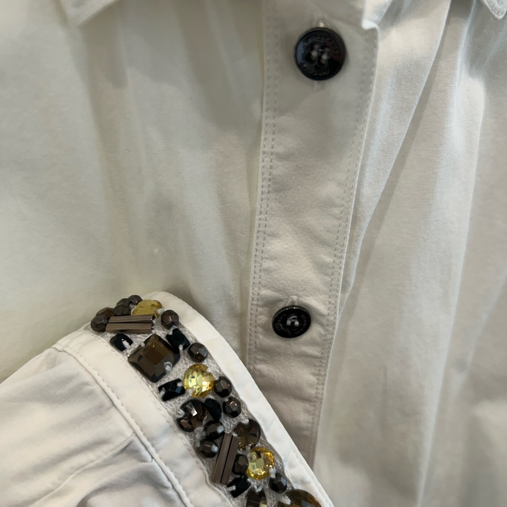 Burberry White Button-Down Blouse - image 4